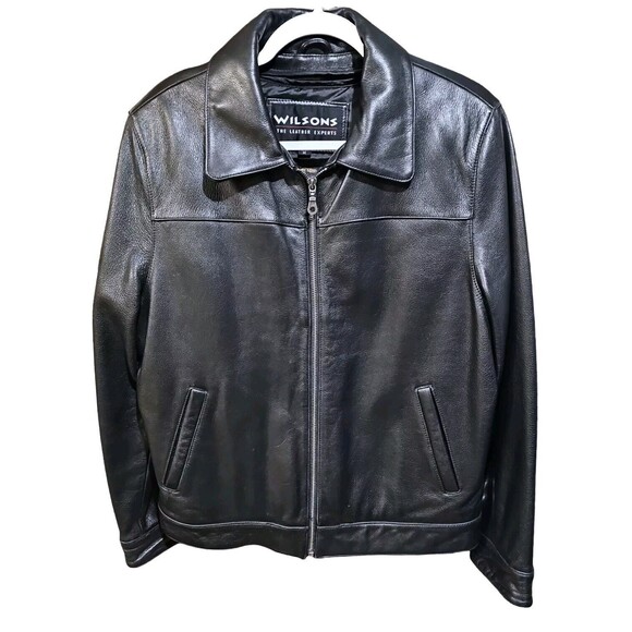 Wilsons Leather Jacket Womens Size Medium Thinsulate Lined Black Soft Leather - Picture 1 of 14
